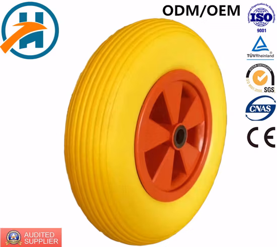 Hochwertiges PU-Trolleyrad mit Kunststofffelge